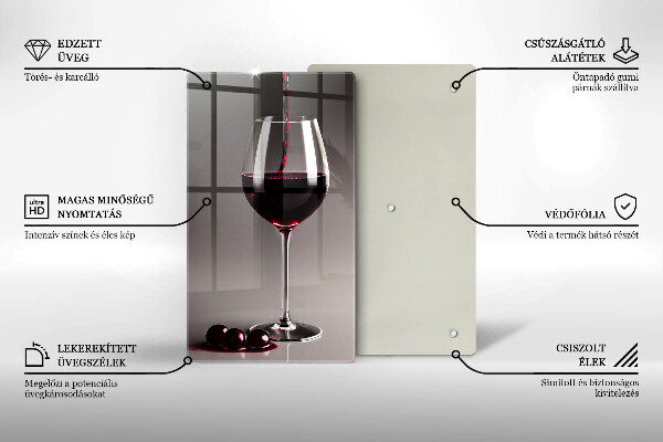 Skärbräda i glas Glas och vindruvor