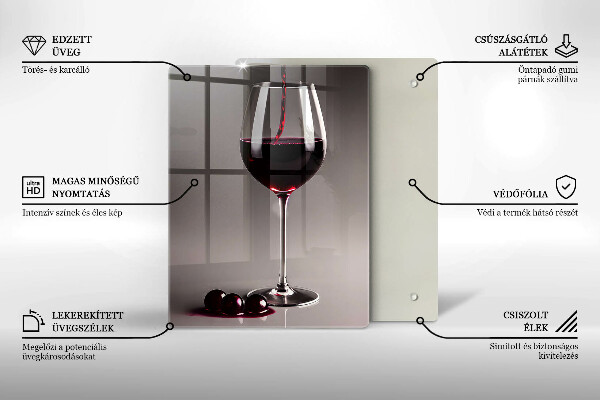 Skärbräda i glas Glas och vindruvor