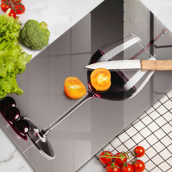 Skärbräda i glas Glas och vindruvor