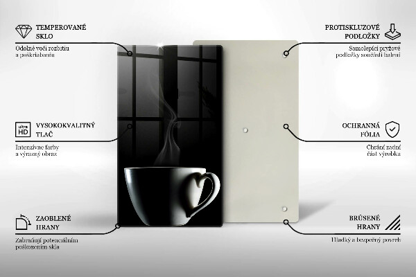 Skärbräda i glas En kopp te