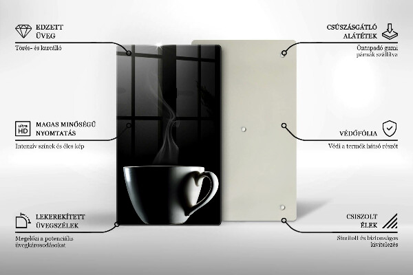 Skärbräda i glas En kopp te