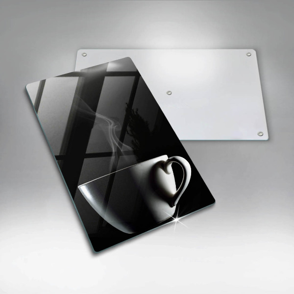 Skärbräda i glas En kopp te