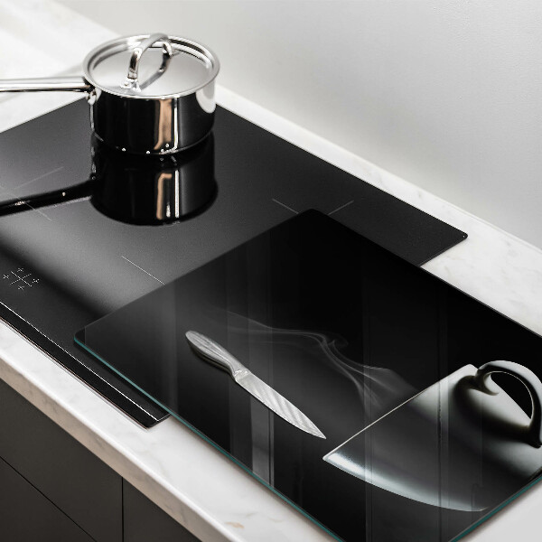 Skärbräda i glas En kopp te