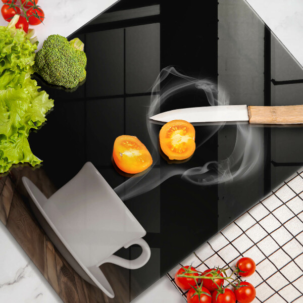 Skärbräda i glas Kaffekopp hjärta