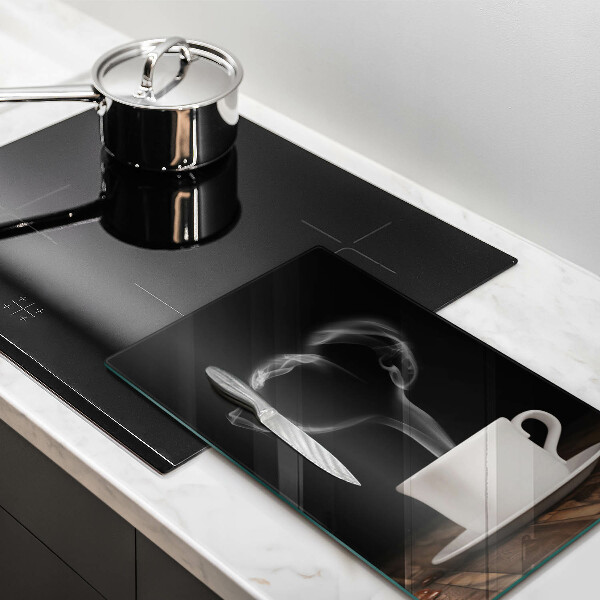 Skärbräda i glas Kaffekopp hjärta