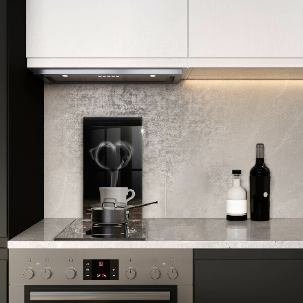 Skärbräda i glas Kaffekopp hjärta