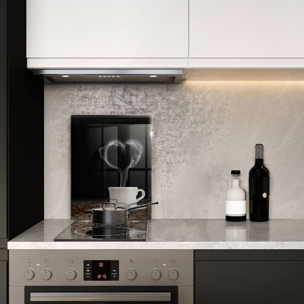 Skärbräda i glas Kaffekopp hjärta