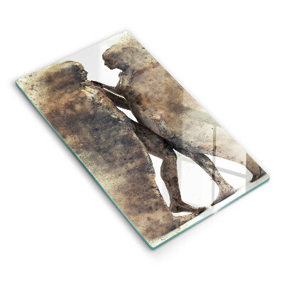 Skärbräda i glas Kroppar av förälskade människor