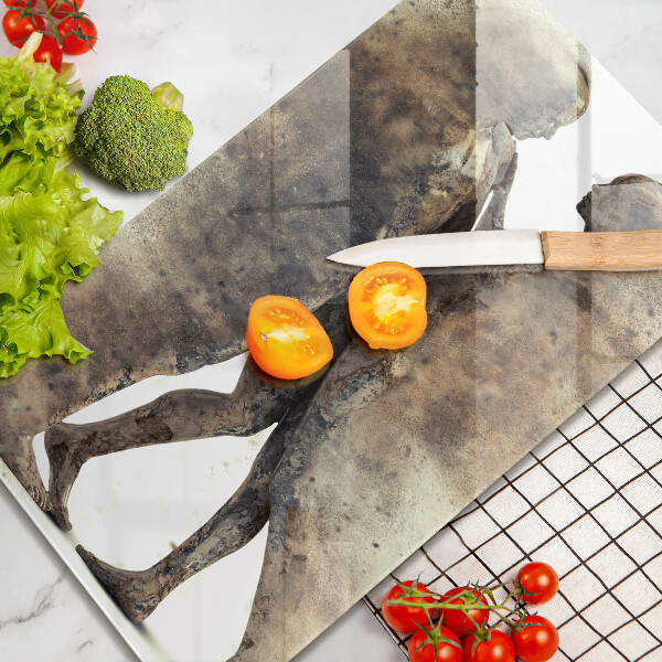 Skärbräda i glas Kroppar av förälskade människor