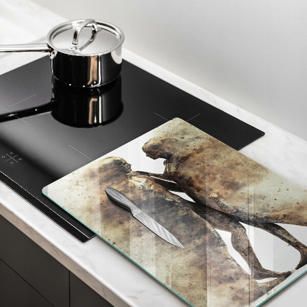 Skärbräda i glas Kroppar av förälskade människor