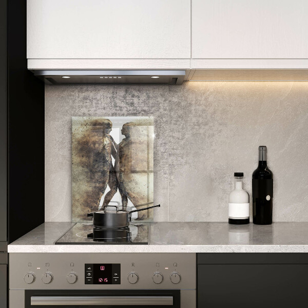 Skärbräda i glas Kroppar av förälskade människor