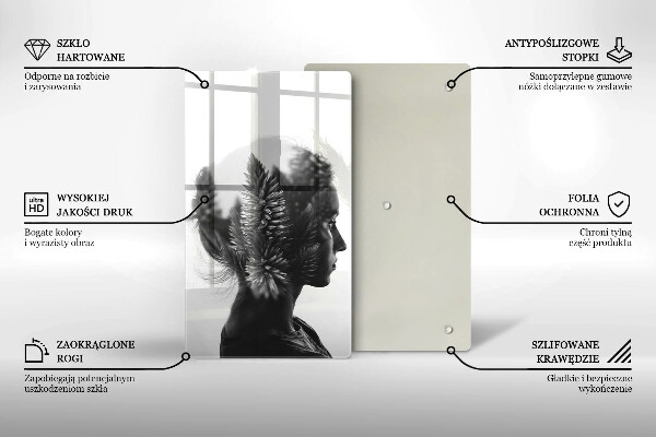 Skärbräda i glas Kvinnan och skogen
