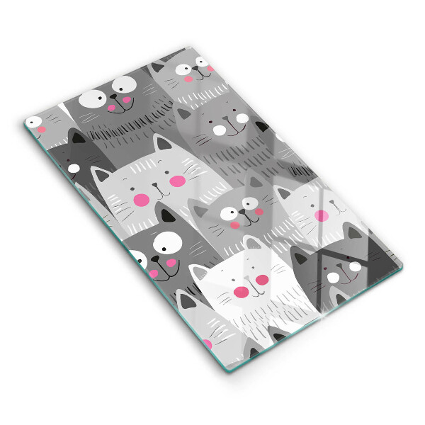 Skärbräda i glas Katter illustration