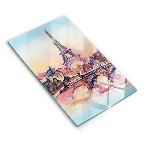 Skärbräda i glas Landskap Paris Eiffeltorn
