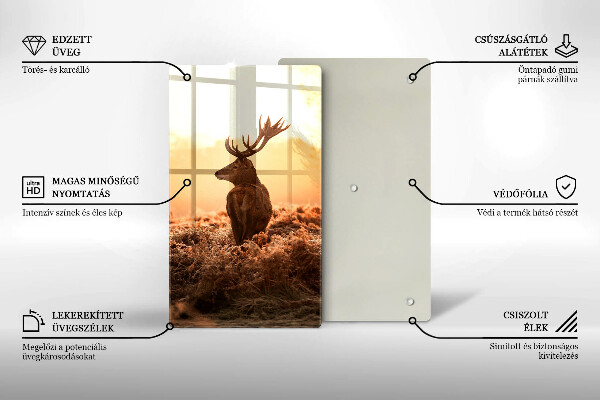 Skärbräda i glas Rådjur i fält