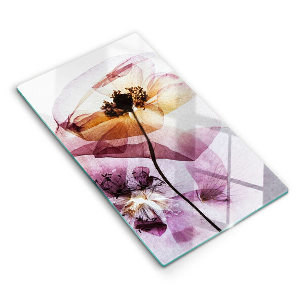 Skärbräda i glas Fina blommor