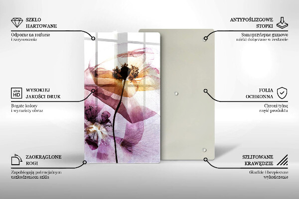 Skärbräda i glas Fina blommor