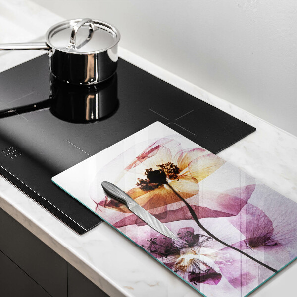 Skärbräda i glas Fina blommor