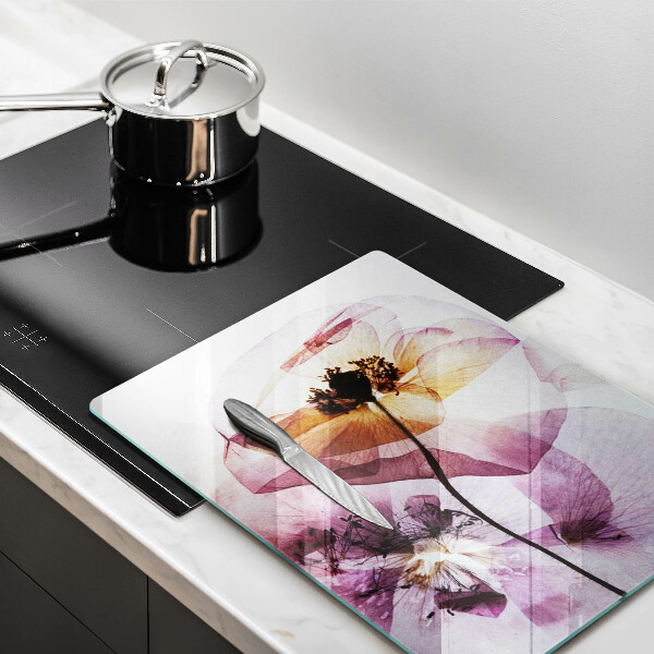 Skärbräda i glas Fina blommor