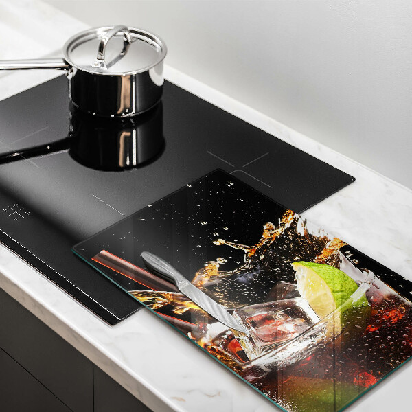 Skärbräda i glas Drick med is