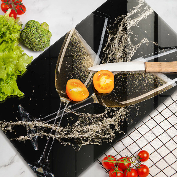 Skärbräda i glas Glas champagne