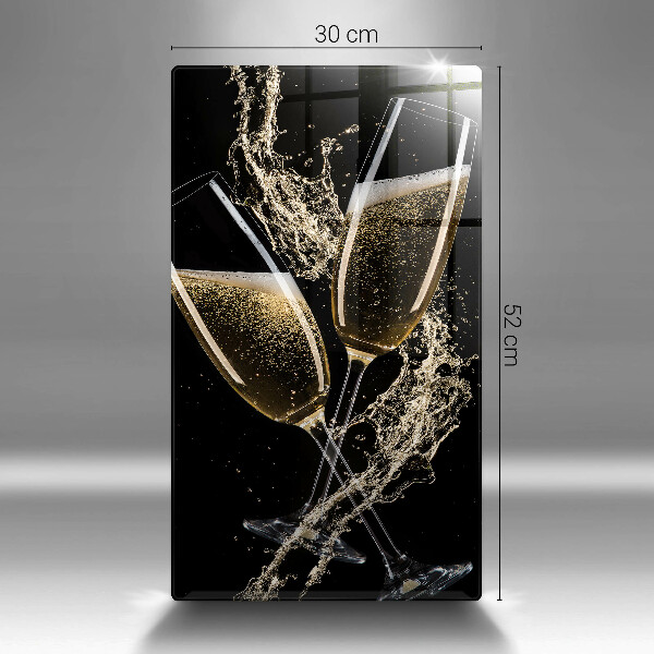 Skärbräda i glas Glas champagne