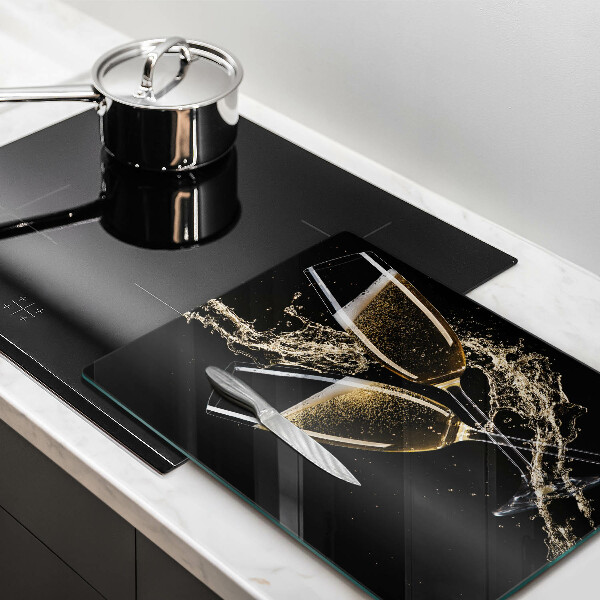 Skärbräda i glas Glas champagne