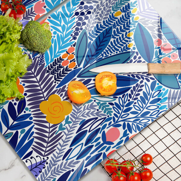 Skärbräda glas Målad äng