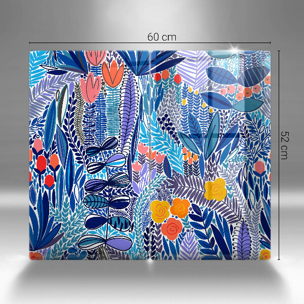 Skärbräda glas Målad äng