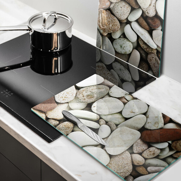 Skärbräda glas Små stenar bakgrund