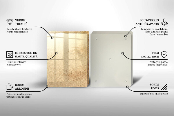 Skärbräda glas Strandsandsemester