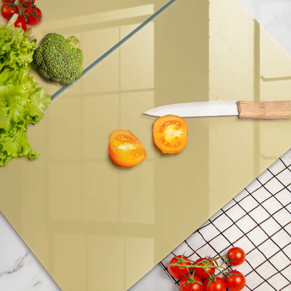 Skärbräda glas Gul färg