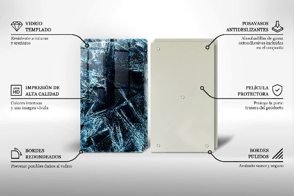 Skärbräda glas Skarp isstruktur