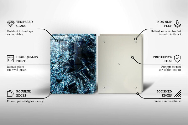 Skärbräda glas Skarp isstruktur