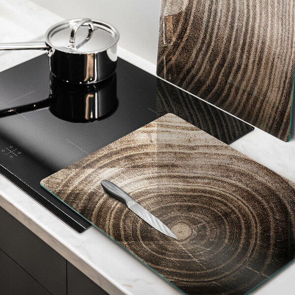 Skärbräda glas Träd ringar trä