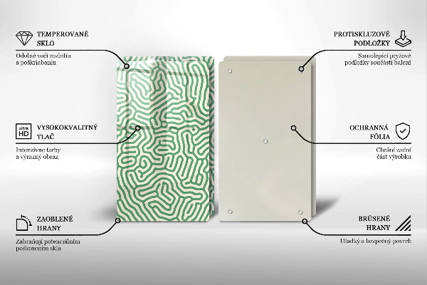 Skärbräda glas Abstraktionslinjer