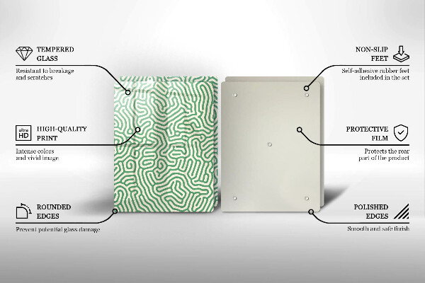 Skärbräda glas Abstraktionslinjer