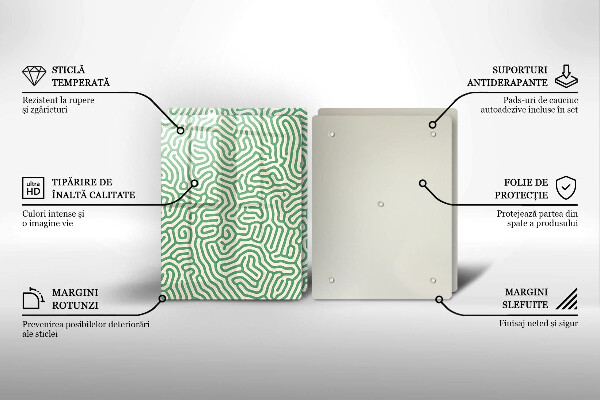 Skärbräda glas Abstraktionslinjer