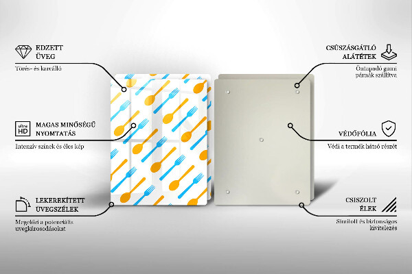 Skärbräda glas Gafflar och skedar