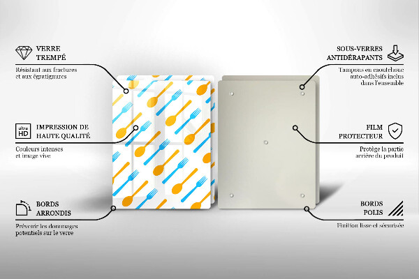 Skärbräda glas Gafflar och skedar