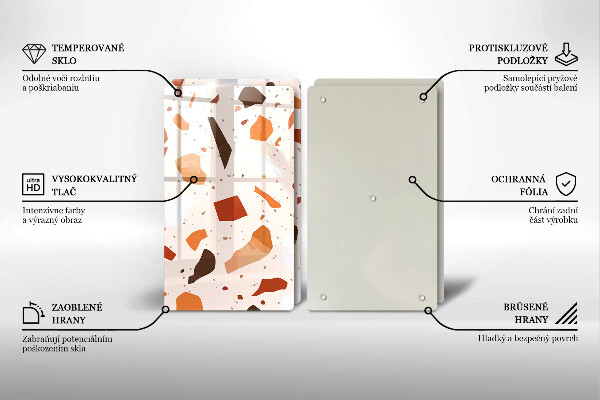 Skärbräda glas Dekorativt stengods