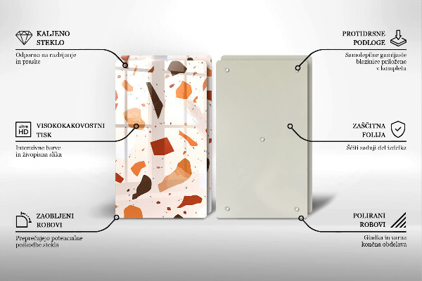 Skärbräda glas Dekorativt stengods