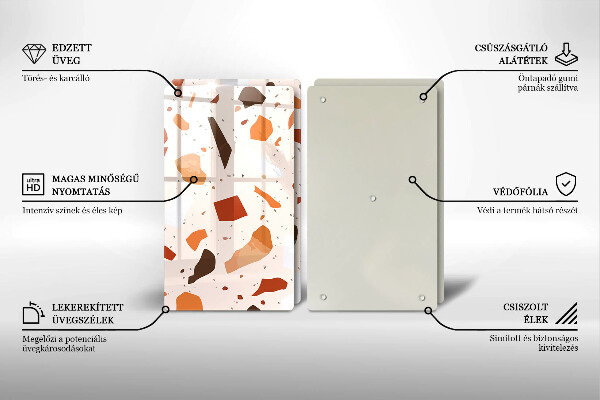 Skärbräda glas Dekorativt stengods