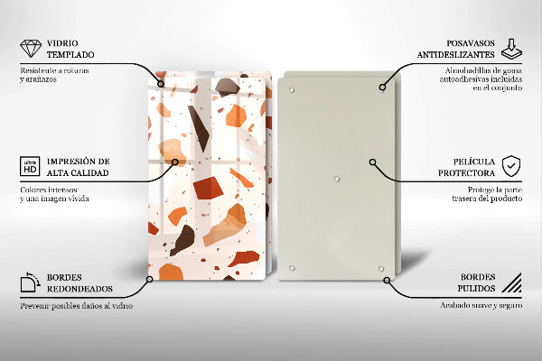 Skärbräda glas Dekorativt stengods