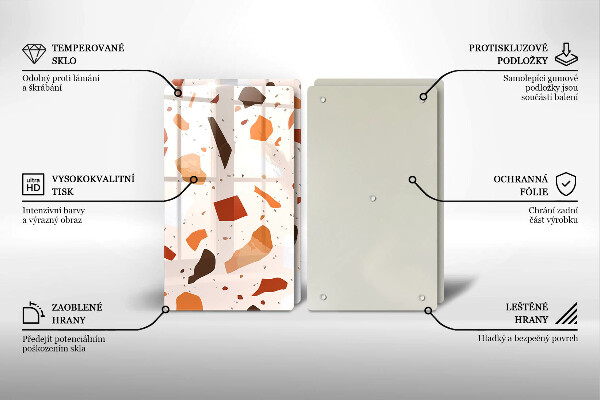 Skärbräda glas Dekorativt stengods