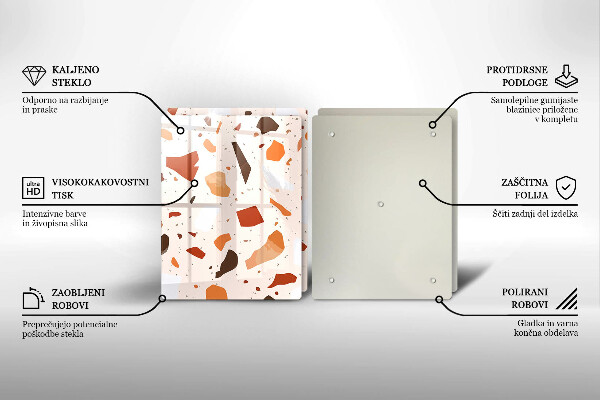 Skärbräda glas Dekorativt stengods