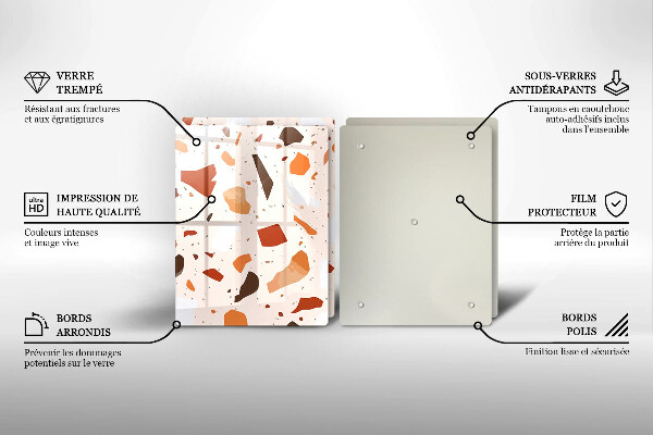 Skärbräda glas Dekorativt stengods