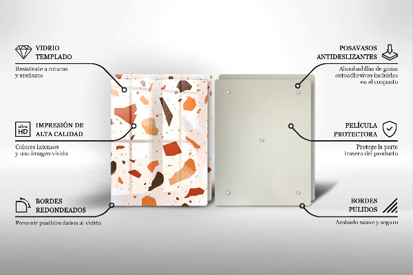 Skärbräda glas Dekorativt stengods