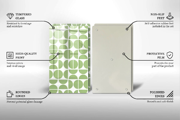 Skärbräda glas Boho formar mönster