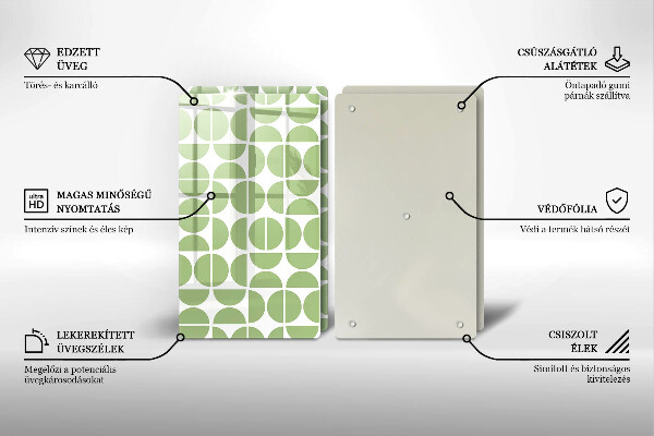 Skärbräda glas Boho formar mönster